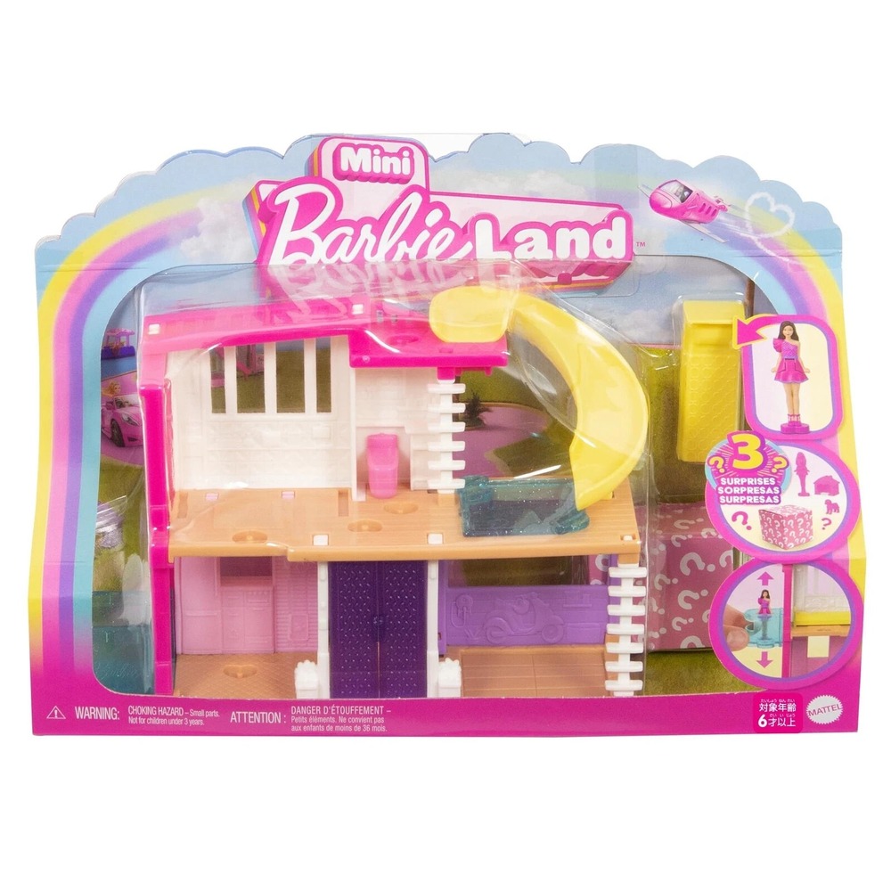 Barbie BarbieLand Doll House Sets Mini Dreamhouse with Surprise 1.5" Barbie Doll